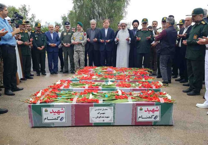 پیکر مطهر ۵ شهید گمنام وارد بوشهر شد