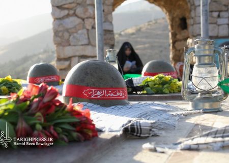 دعای عرفه در جوار قبور شهدای گمنام-کوه نور شیراز