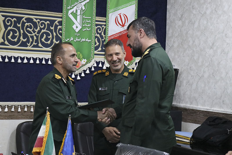 برگزاری آیین تکریم و معارفه مسئول سرمایه انسانی سپاه فجر فارس